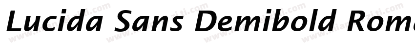 Lucida Sans Demibold Roman字体转换